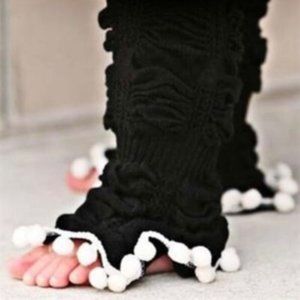 HUGGALUGS Leg Arm Warmers, Leg Ruffles for Baby, Toddler, Black Cha Cha